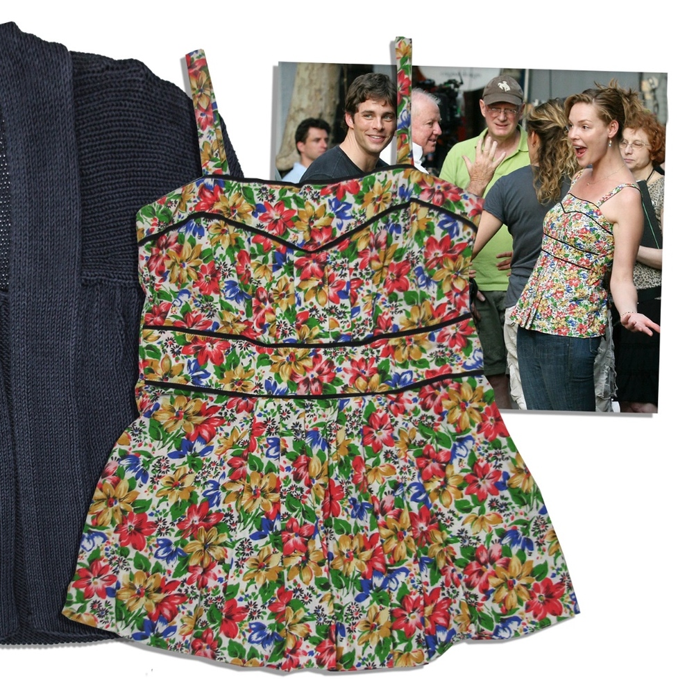 Anthropologie Flower Sleeveless Strappy Blouse